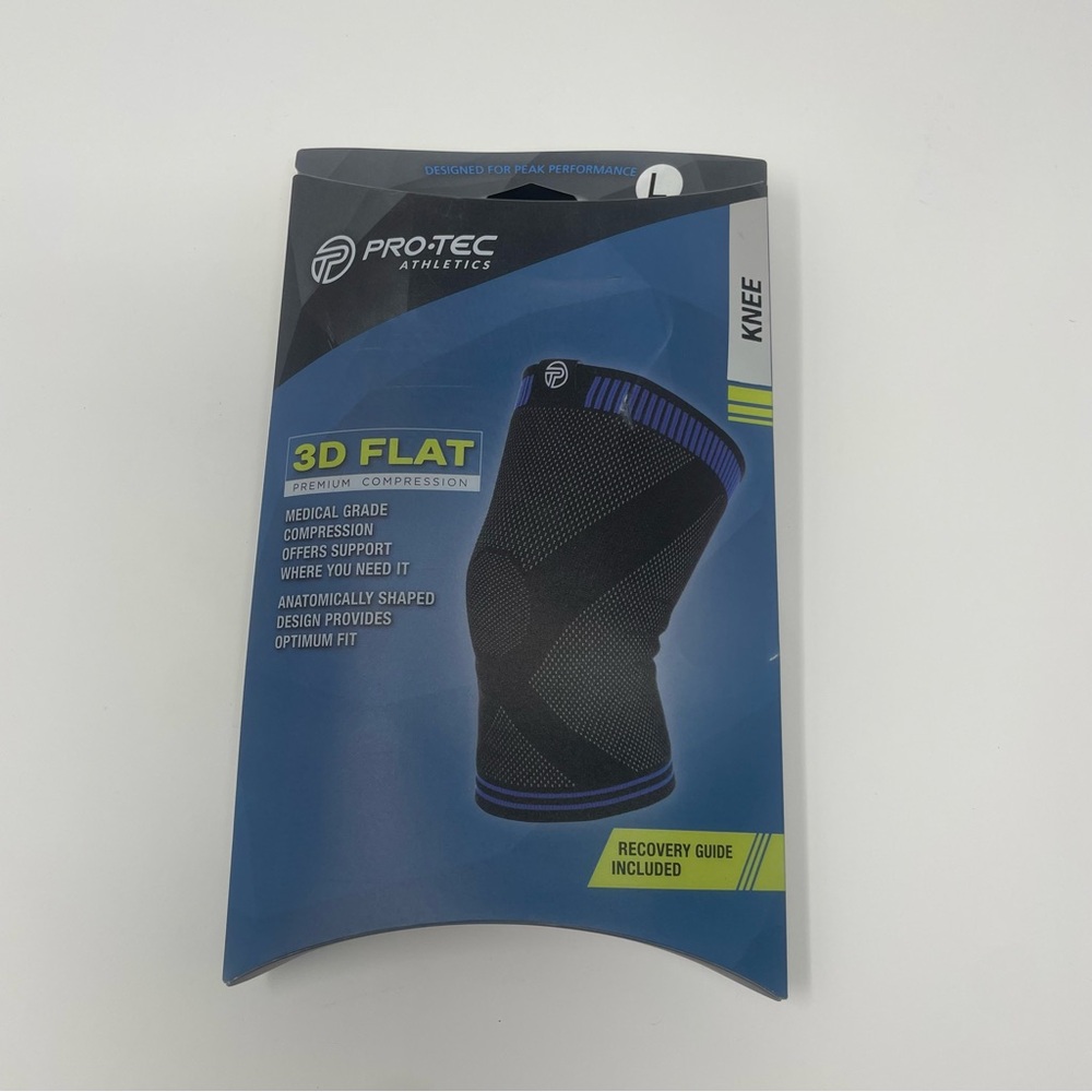 Black and Blue Knee Compression Sleeve